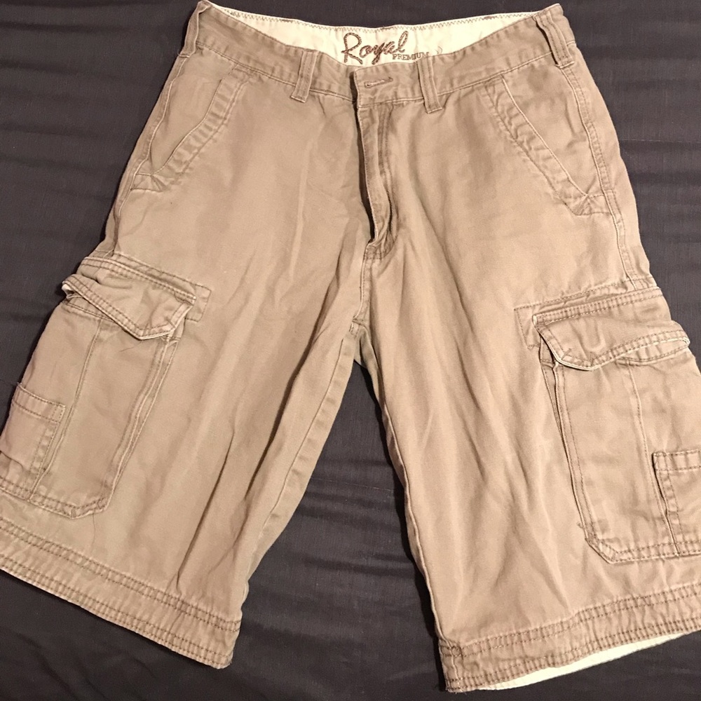 Dark gray cargo shorts